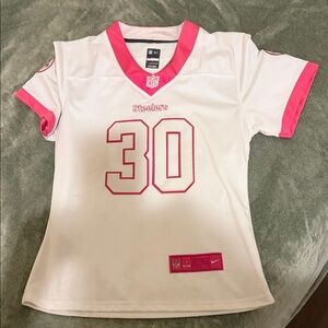 Nike White and Pink Steelers Jersey🖤🧡